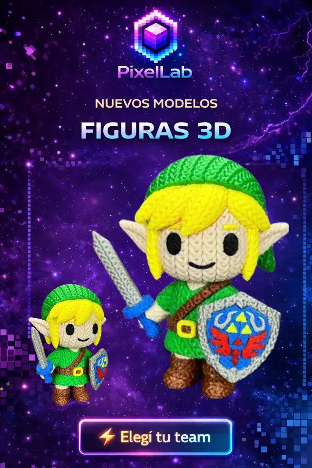 Figura 3D de Link de PixelLab 3D