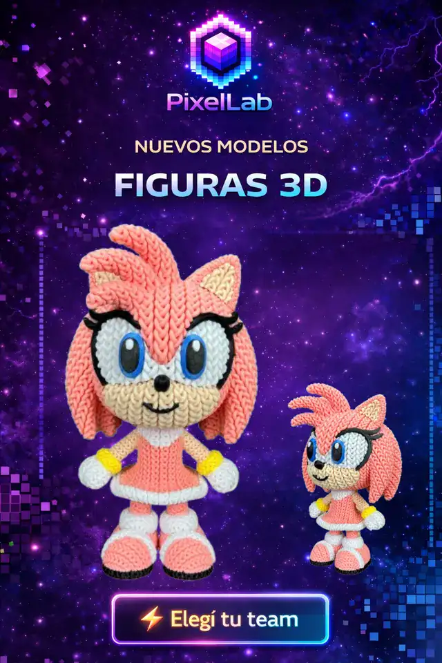 Figura 3D de Amy de PixelLab 3D