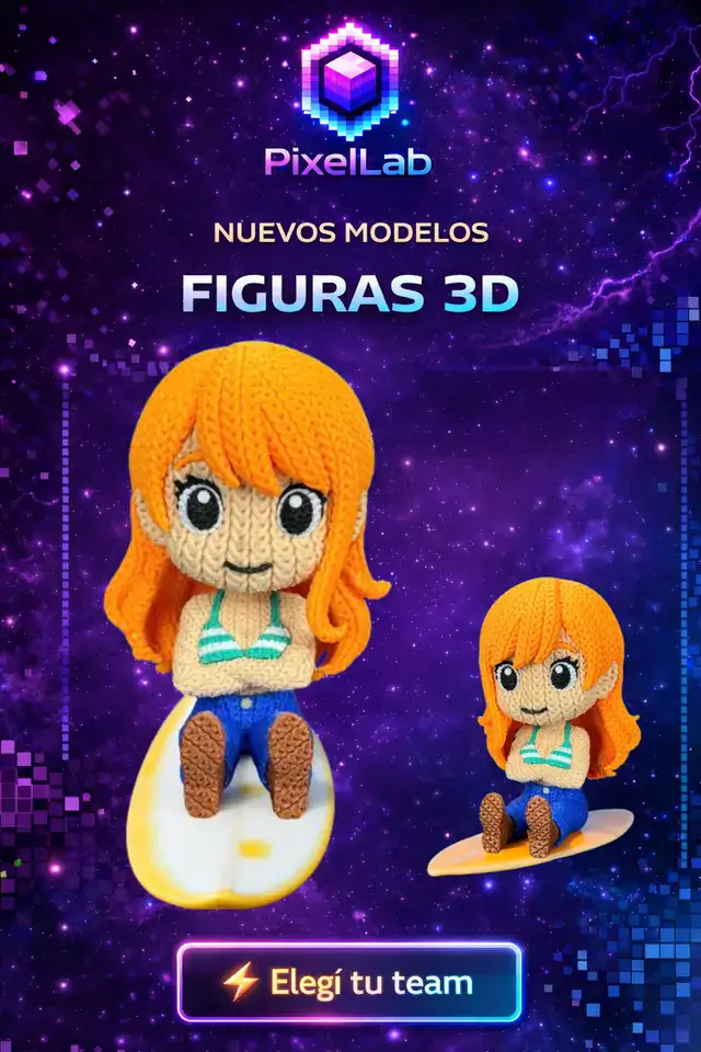 Figura 3D de Nami de PixelLab 3D