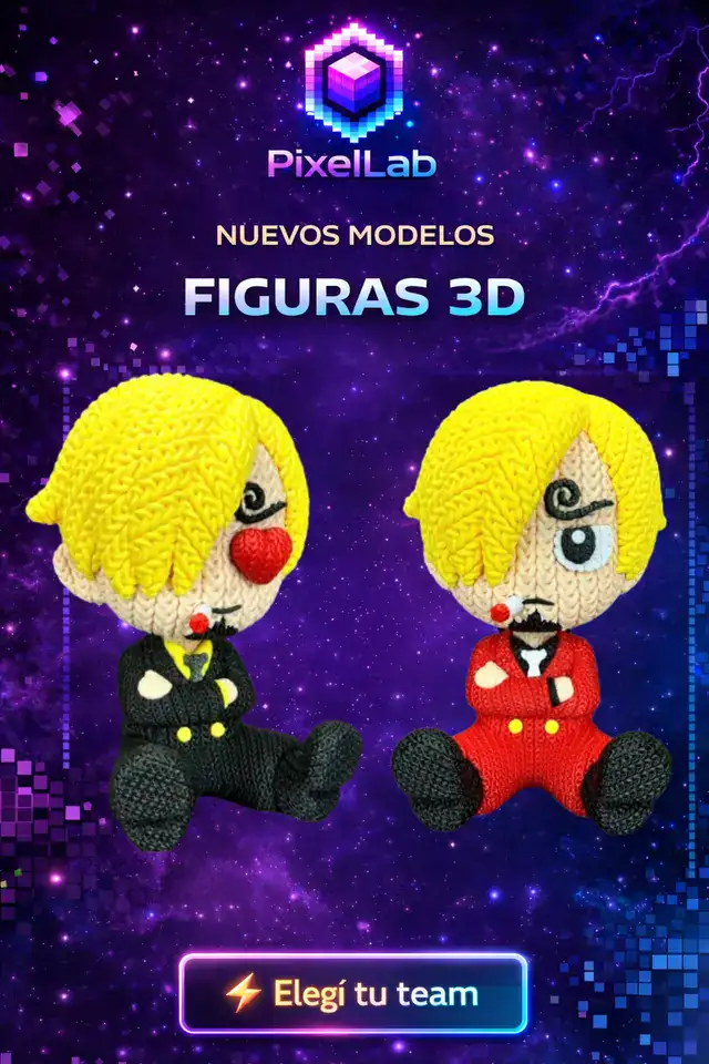 Figura 3D de Sanji de PixelLab 3D
