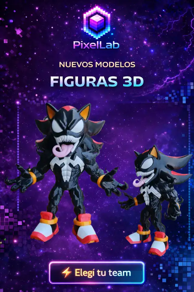 Figura 3D de Shadow Venom de PixelLab 3D
