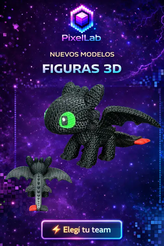 Figura 3D de Chimuelo de PixelLab 3D